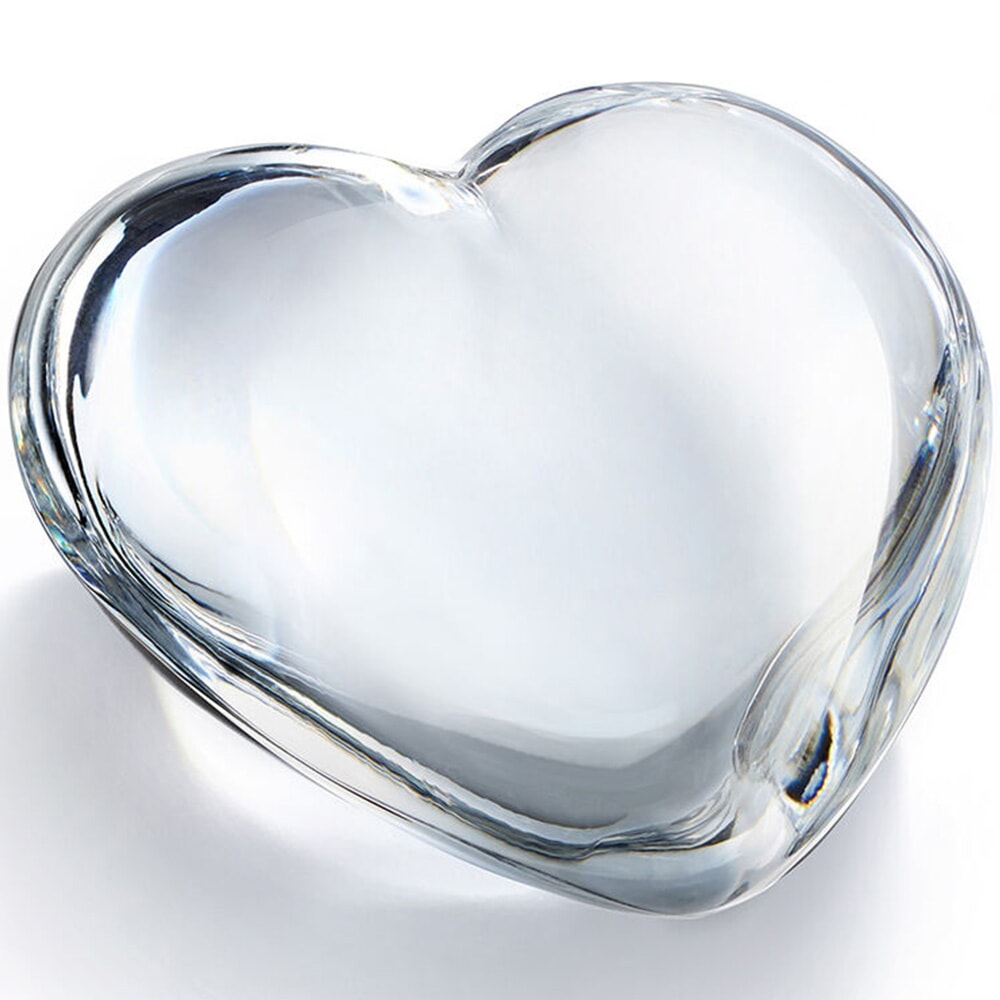 置物 Baccarat Puffed Heart Baccarat Crystal Puffed Heart
